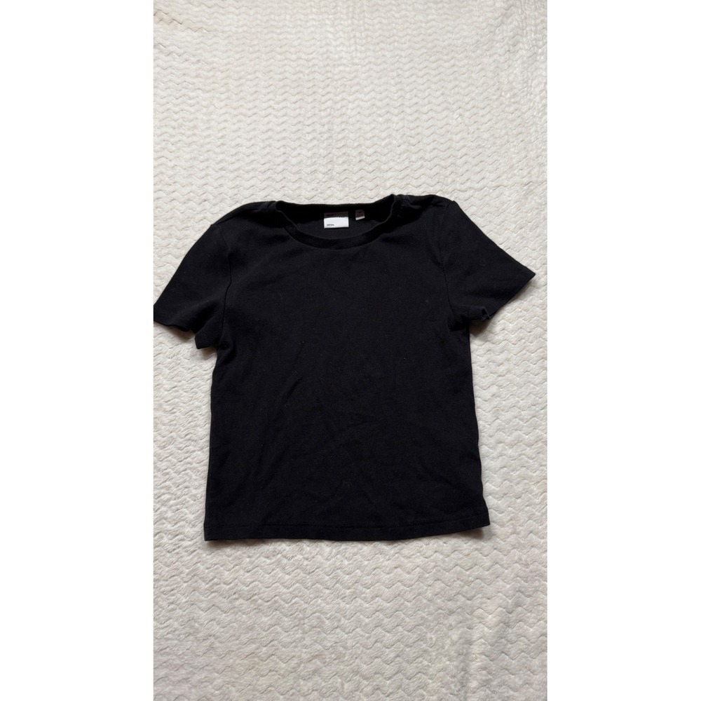 Aritzia TNA HomeStretch Short Sleeve T-Shirt Black Size S 95025